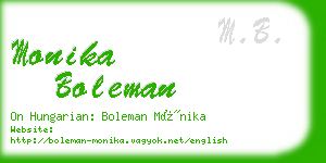 monika boleman business card